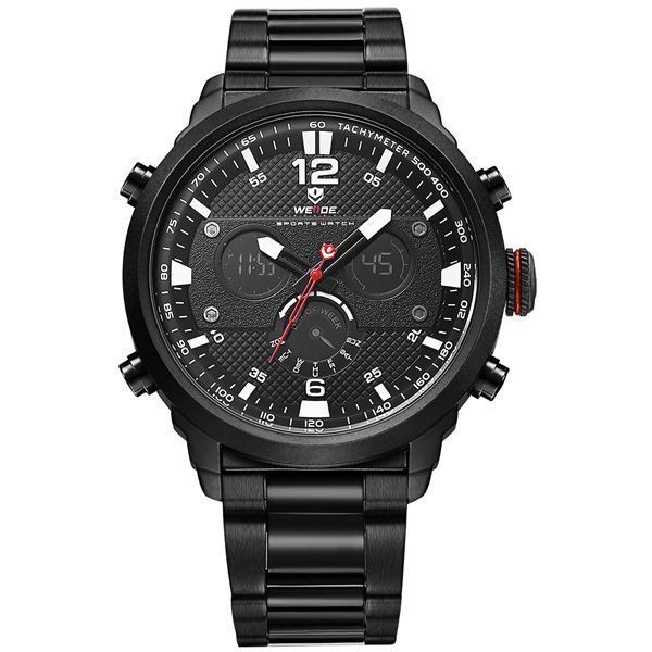 Relógio Masculino Weide AnaDigi WH-6303 - Preto e Branco