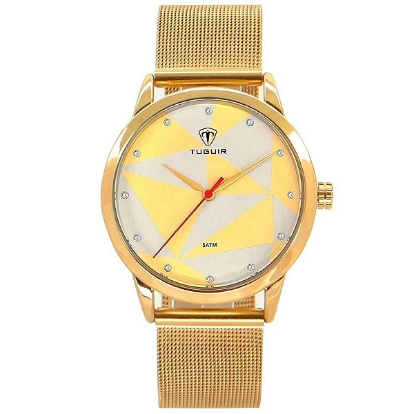 Relógio Feminino Tuguir Analógico TG150 Dourado