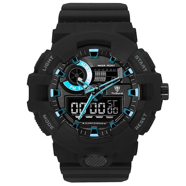 Relógio Masculino Tuguir AnaDigi TG3J8007 Preto e Azul