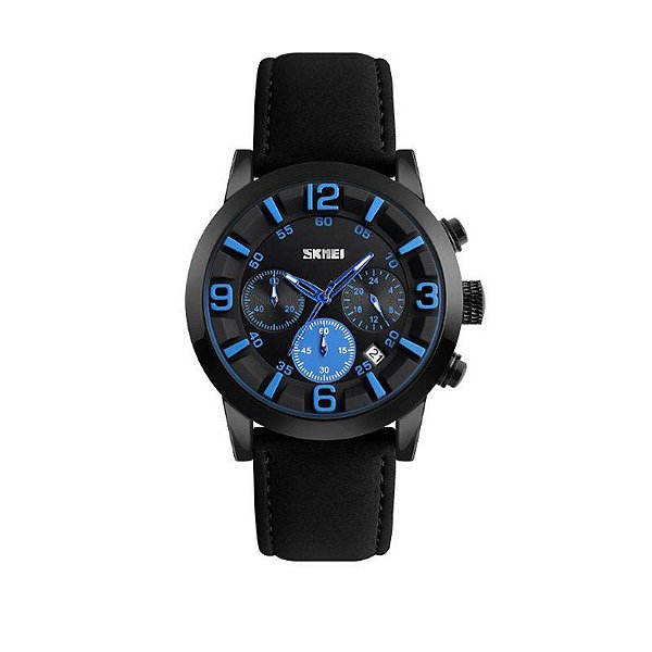 Relógio Masculino Skmei Analógico 9147 - Preto e Azul