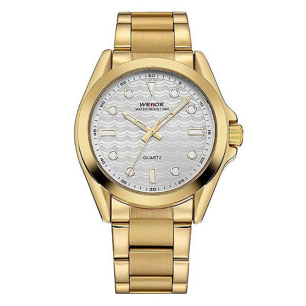 Relógio Masculino Weide Analógico WH-802 - Dourado e Prata