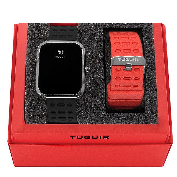Kit Relógio e Pulseira Unissex Tuguir Digital TG110 Preto