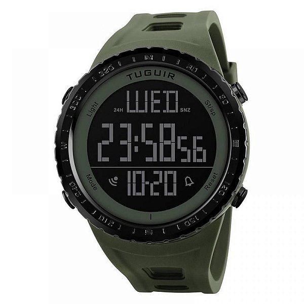 Relógio Masculino Tuguir Digital TG1246 Verde e Preto