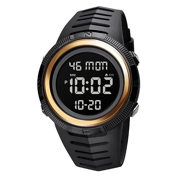 Relógio Masculino Skmei Digital 1632 Preto e Dourado