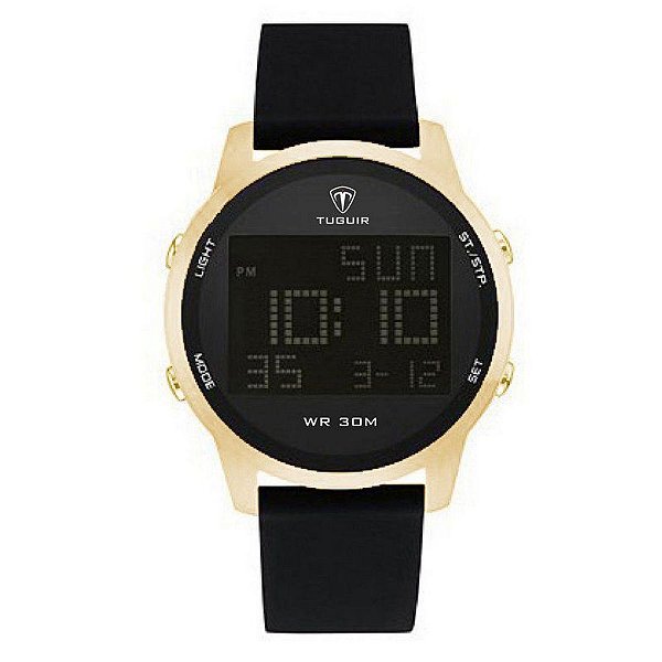 Relógio Masculino Tuguir Digital TG7003 Preto e Dourado