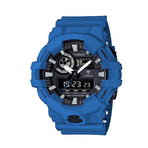Relógio Masculino Tuguir Anadigi TG6019 Azul