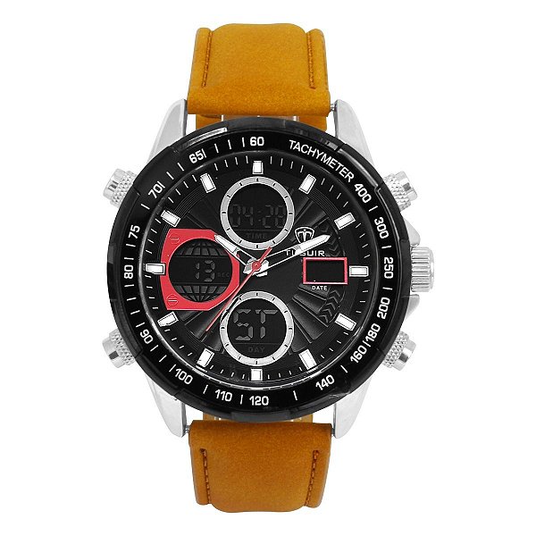 Relógio Masculino Tuguir AnaDigi L-2317TU Marrom e Preto