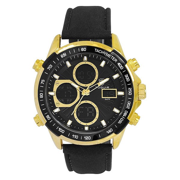 Relógio Masculino Tuguir AnaDigi L-2317TU Preto e Dourado