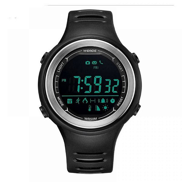 Relógio Pedômetro Masculino Weide Digital WS-001 - Preto