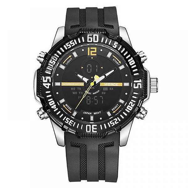 Relógio Masculino Weide Anadigi WH-6105 - Preto