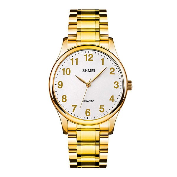 Kit Relógio Feminino Skmei Analógico 3001 Dourado com Brinde