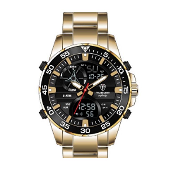 Relógio Masculino Tuguir AnaDigi Infinity TGI37013 Dourado e Preto