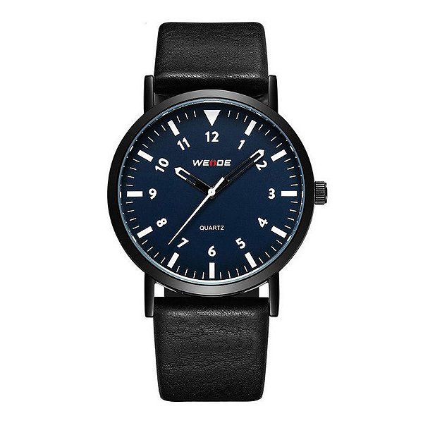 Relógio Masculino Weide Analógico WD003 - Preto, Azul e Branco