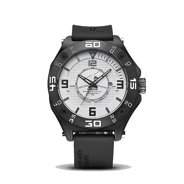 Relógio Masculino Weide Analógico UV-1502 Preto e Branco