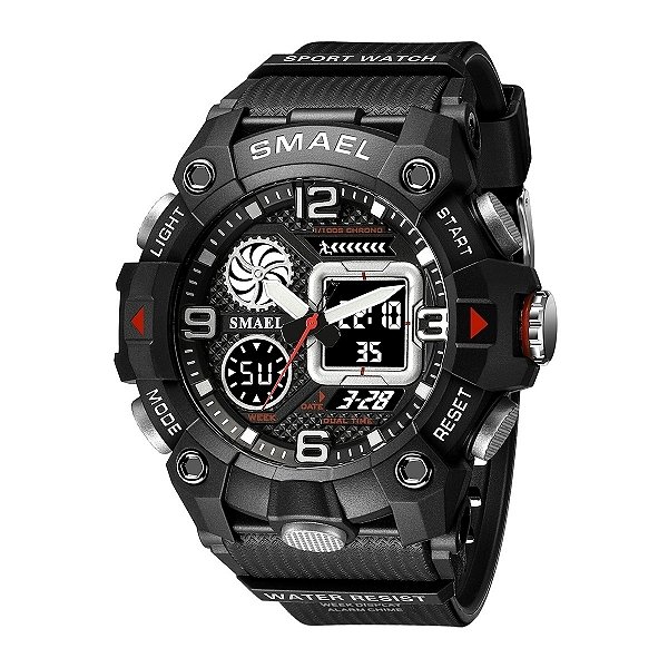 Relógio Masculino Smael AnaDigi 8055 Preto