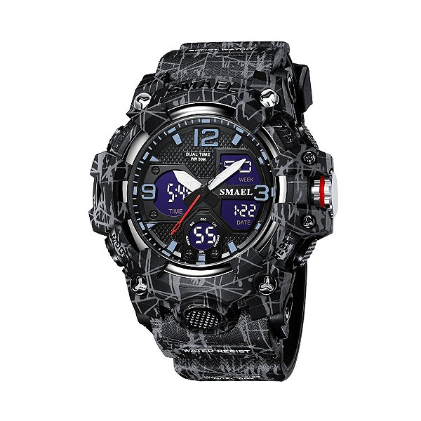 Relógio Masculino Smael AnaDigi 8008 Preto