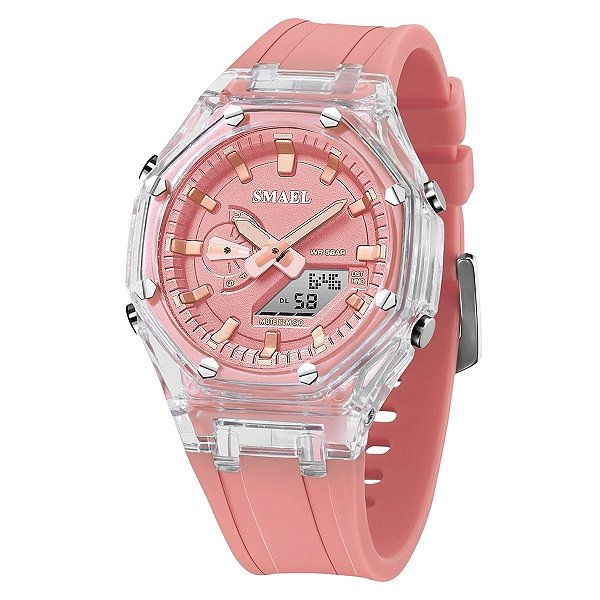Relógio Feminino Smael AnaDigi 8088 Rosa