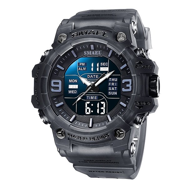 Relógio Masculino Smael AnaDigi 8049 Preto