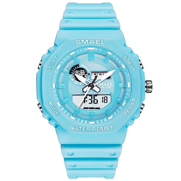 Relógio Feminino Smael AnaDigi 8037 Azul