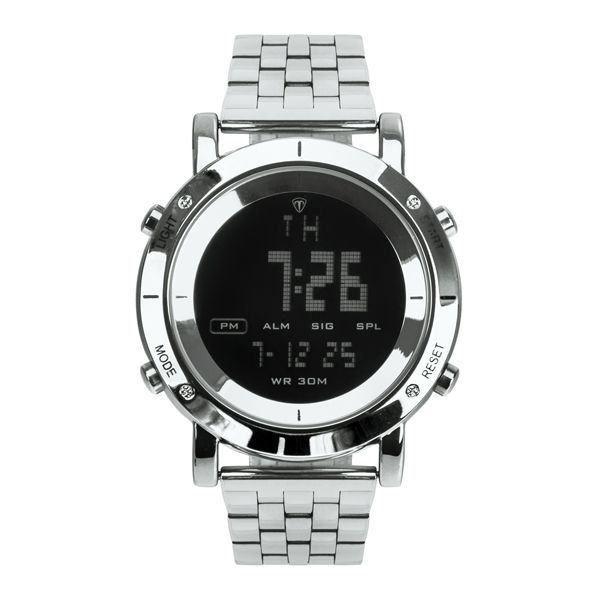 Relógio Masculino Tuguir Metal Digital TG6017 Prata e Preto