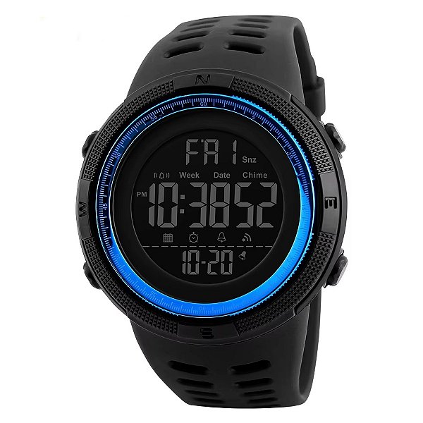 Relógio Masculino Skmei Digital 1251 Preto e Azul