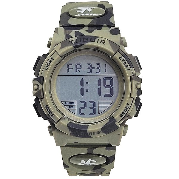 Relógio Masculino Tuguir Digital TG30345 Verde Camuflado