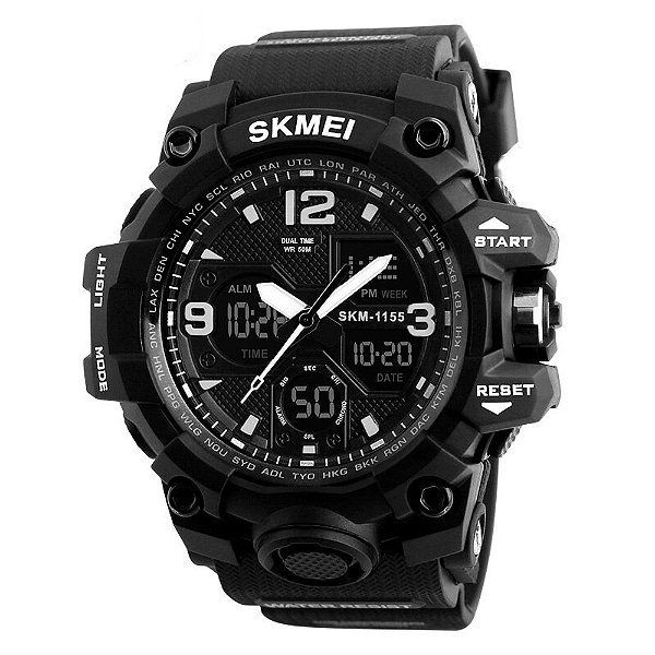 Relógio Masculino Skmei AnaDigi 1155 Preto