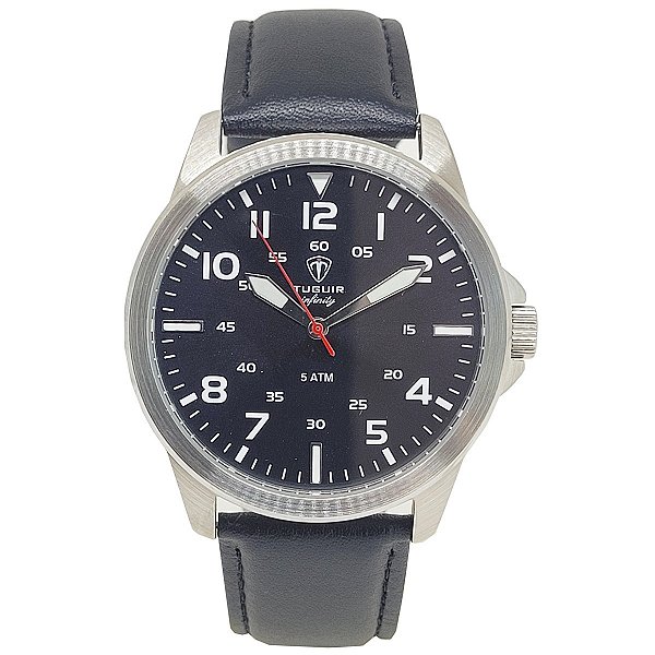 Relógio Masculino Tuguir Analógico Infinity TGI37094 Preto e Prata