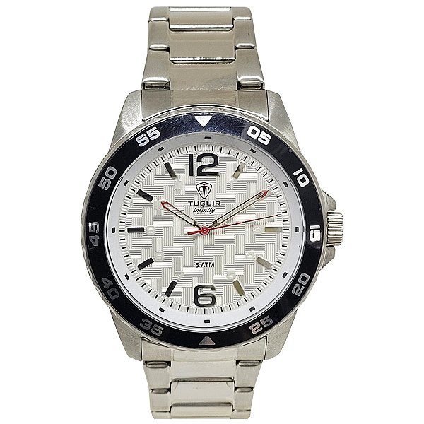 Relógio Masculino de Aço Tuguir Analógico Infinity TGI37075 Prata