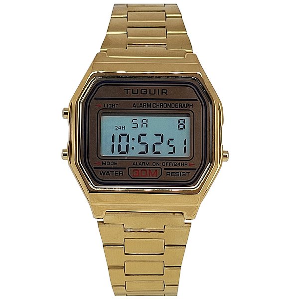 Relógio Unissex Tuguir Digital TG30318 Dourado