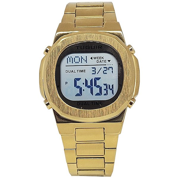 Relógio Masculino Tuguir Digital TG30324 Dourado