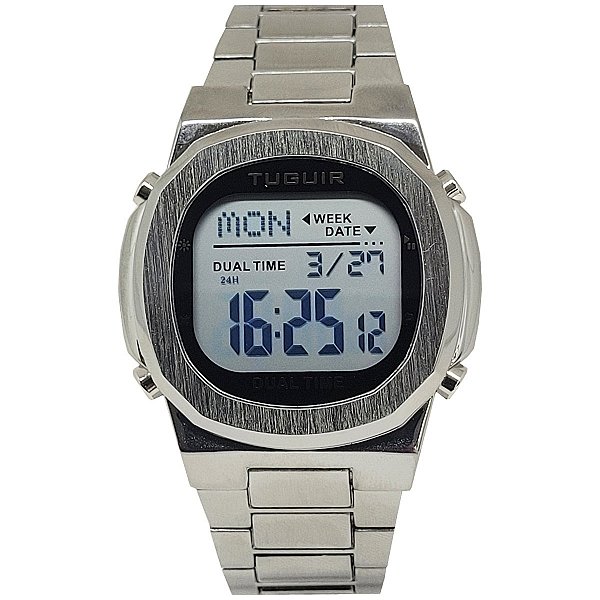 Relógio Masculino Tuguir Digital TG30323 Prata