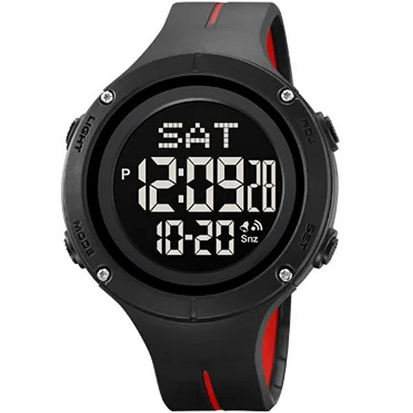 Relógio Masculino Skmei Digital 2159 Preto e Vermelho