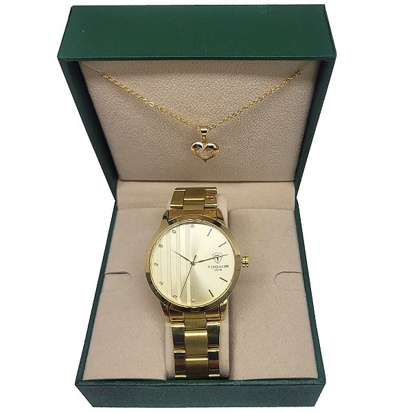 Relógio Feminino Tuguir Analógico TG35093 TG226 Dourado
