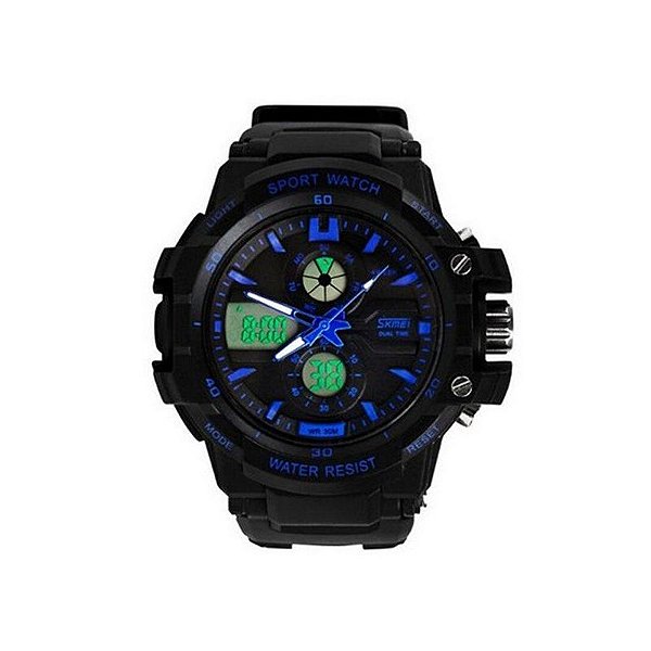 Relógio Masculino Skmei Anadigi 0990 Preto