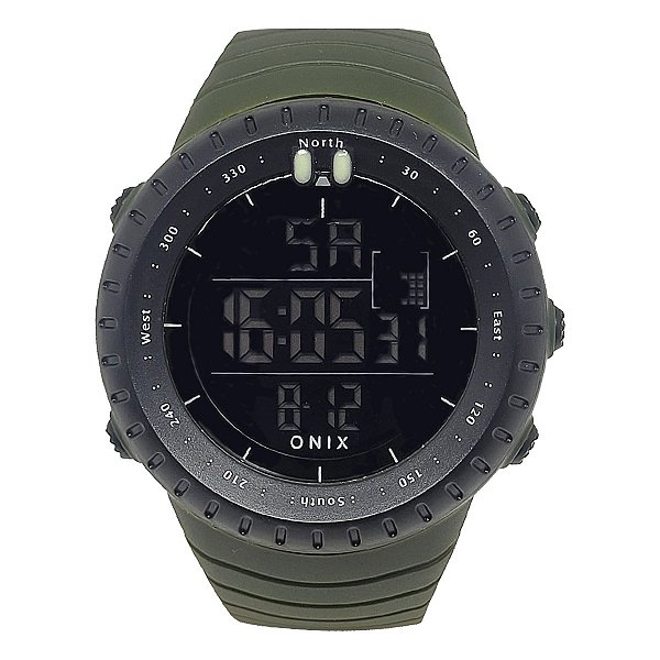 Relógio Masculino Onix Digital OX104 Verde e Preto