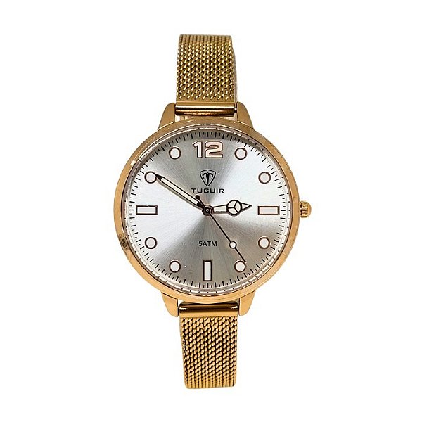 Relógio Feminino Relógio Tuguir Analógico TG227 Rose e Branco