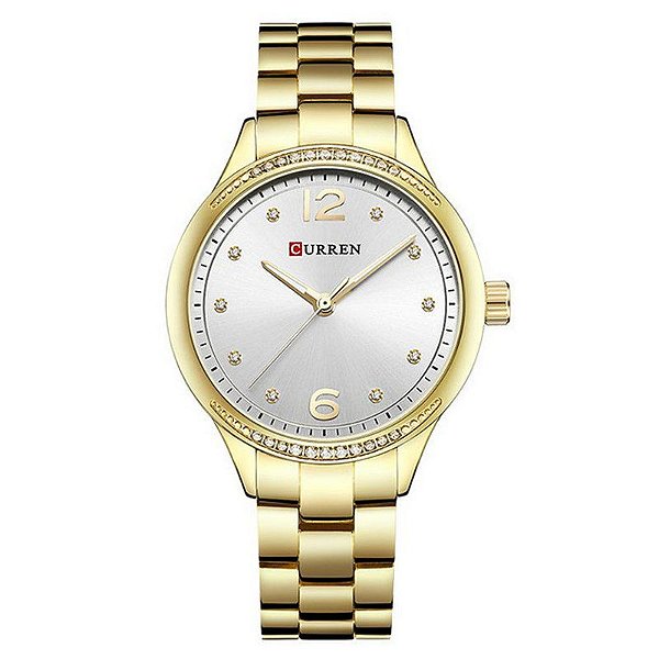 Relógio Feminino Curren Analógico C9003L - Dourado