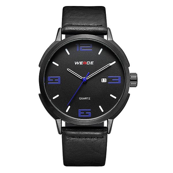 Relógio Masculino Weide Analógico WD004B Preto e Azul