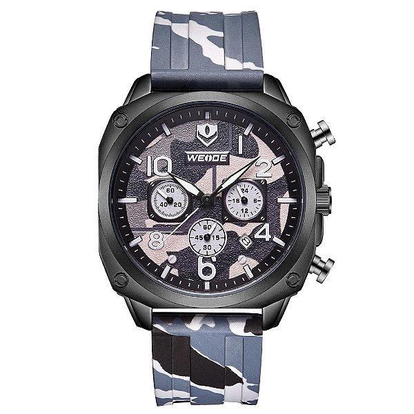 Relógio Masculino Weide Analógico WD009B Camuflado