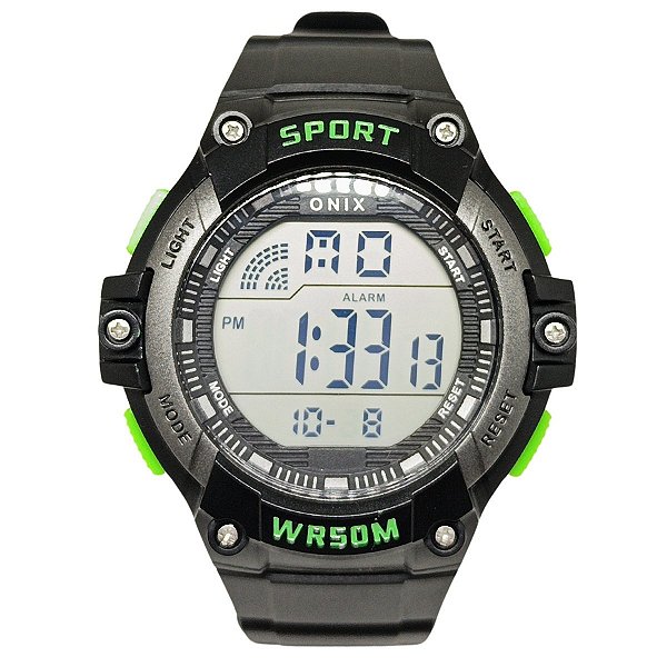 Relógio Masculino Onix Digital IT-383（0162） Preto e Verde