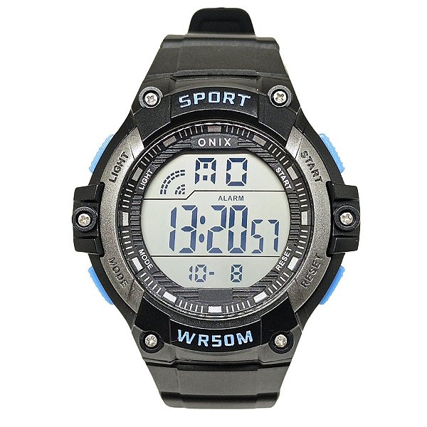 Relógio Masculino Onix Digital IT-383（0153） Preto e Azul