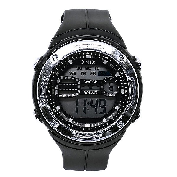 Relógio Masculino Onix Digital IT-898 Preto e Prata