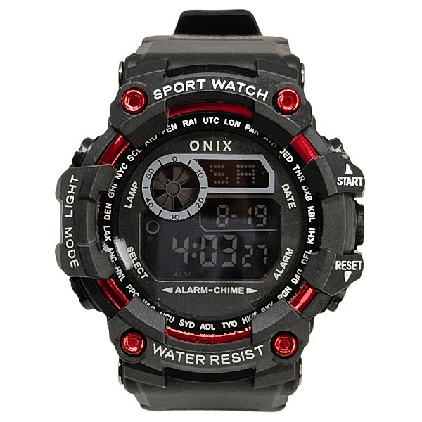 Relógio Masculino Onix Digital IT-1307H（0183） Preto e Vermelho