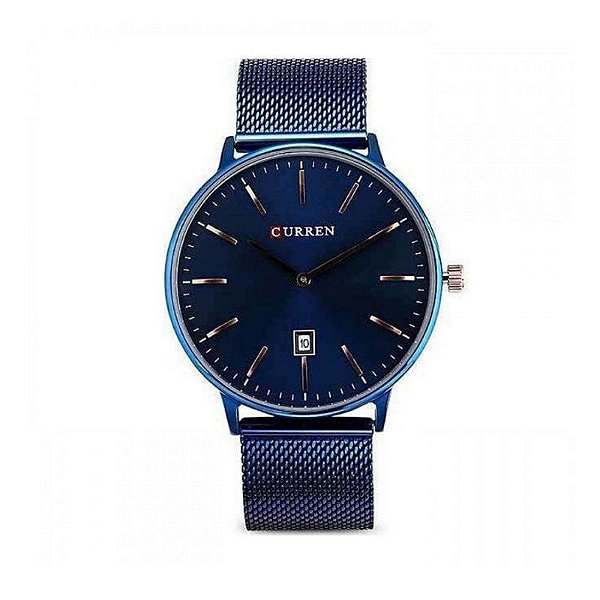 Relógio Masculino Curren Analógico 8302 - Azul