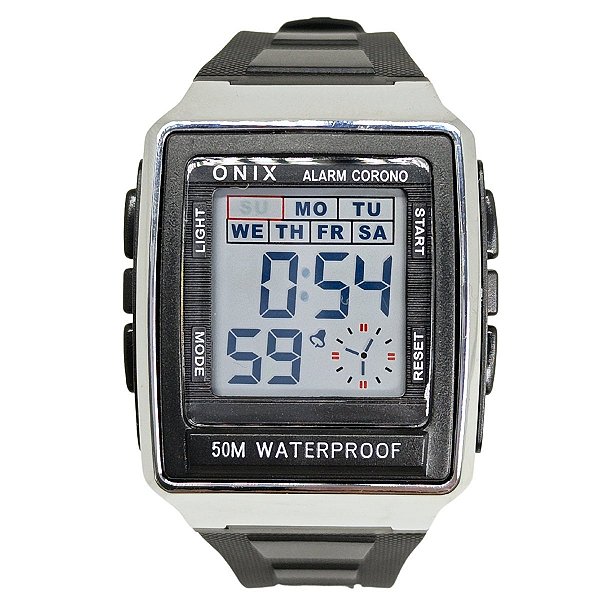 Relógio Masculino Onix Digital IT-1805 Prata e Preto