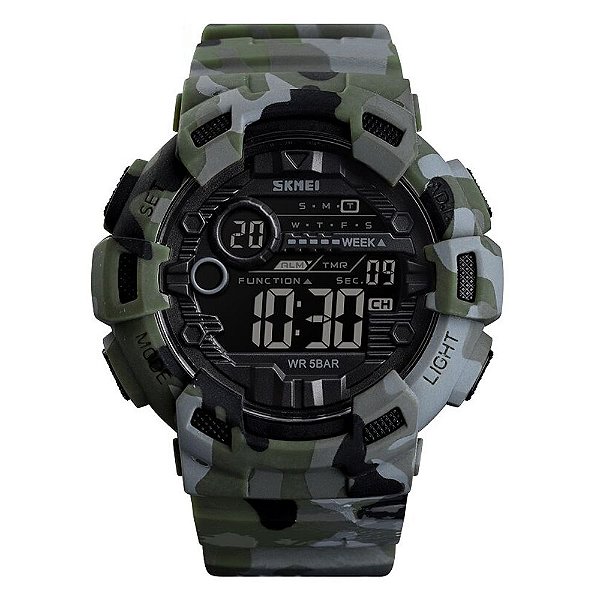 Relógio Masculino Skmei Digital 1472 - Verde Camuflado