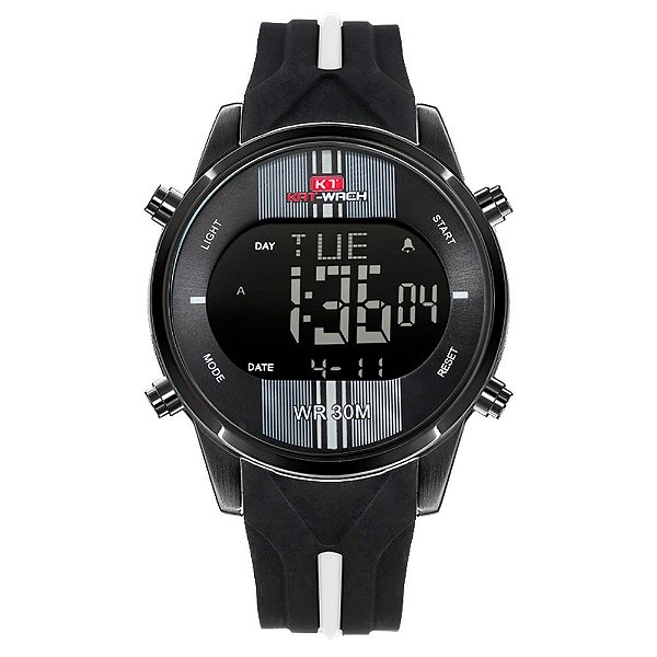 Relógio Masculino Kat-Wach Digital KT716 - Preto e Branco