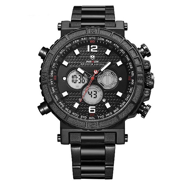 Relógio Masculino Weide AnaDigi WH6305 - Preto