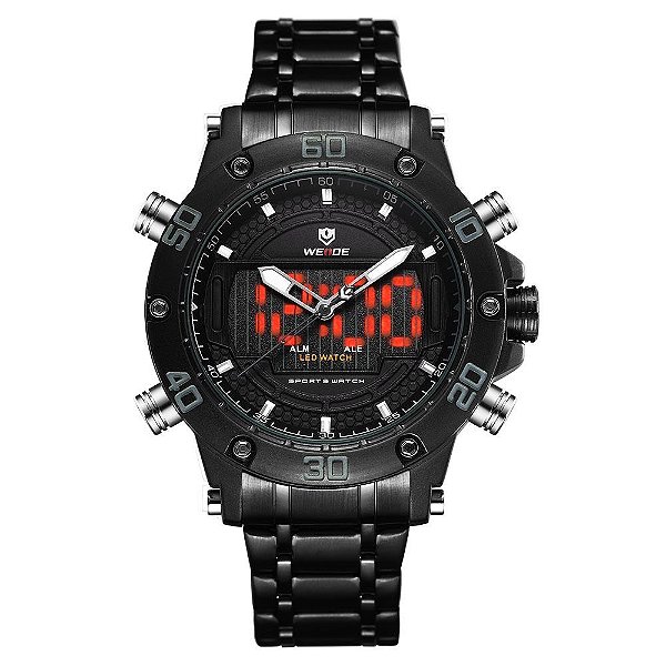 Relógio Masculino Weide AnaDigi WH6910 - Preto